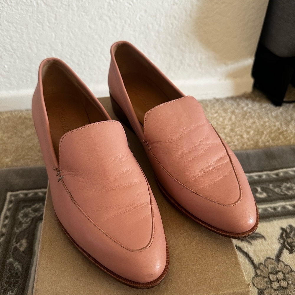 Madewell Pink Leather Frances Loafer